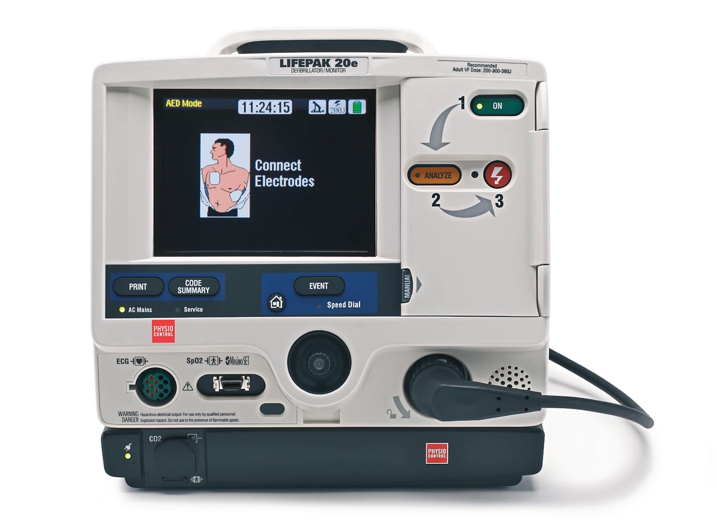 LifePak 20e monitor defibrillator in automatic mode